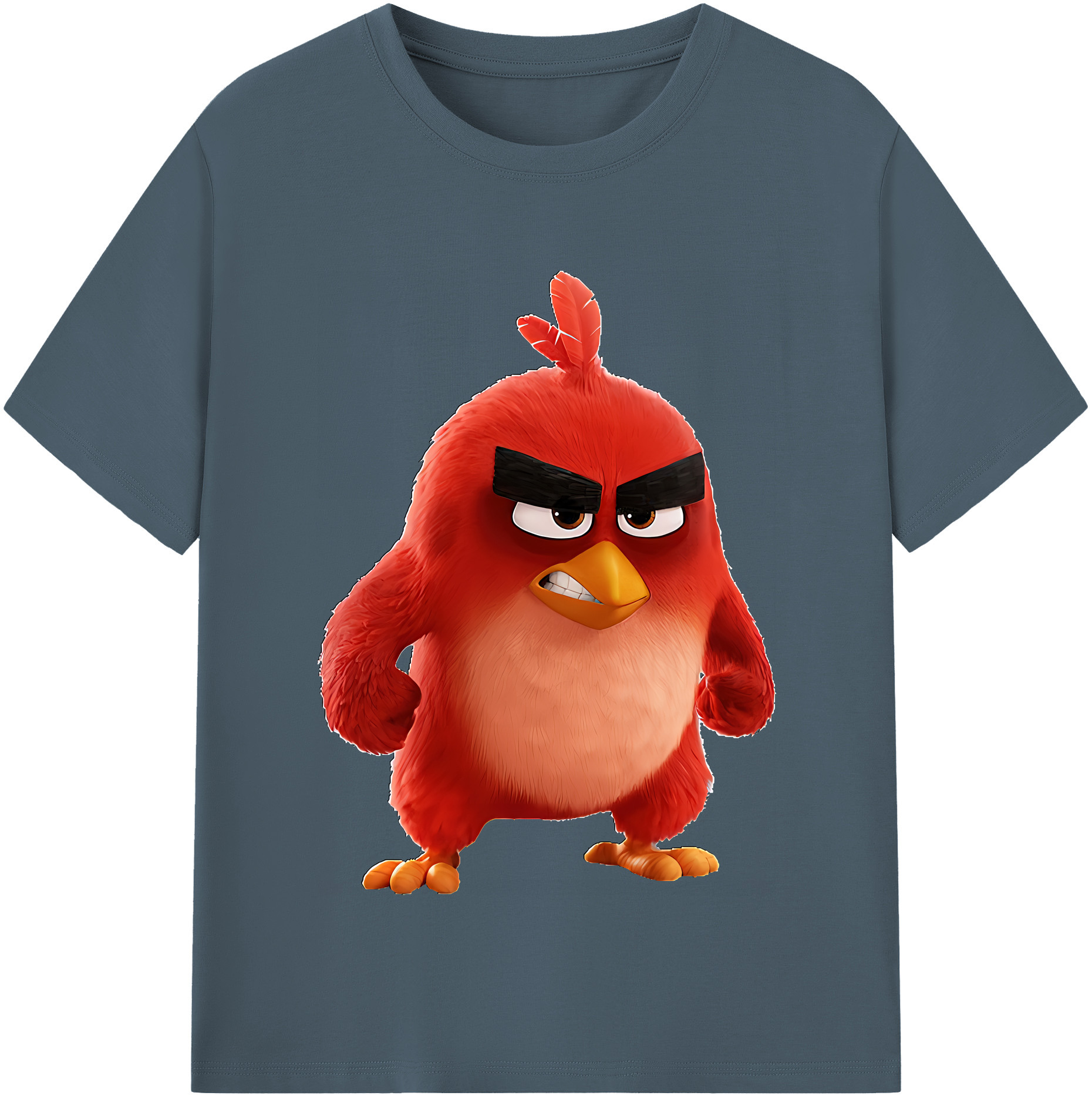 （画像用） Angry Birds アングリーバード 綿100％半袖Tシャツ（フロントプリント）